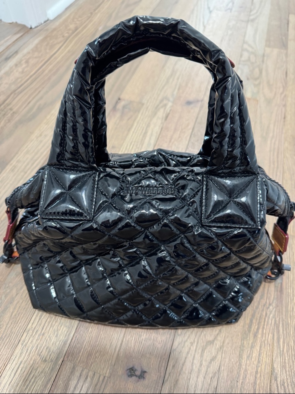 MZ Wallace Black Laquer small Sutton delux bag